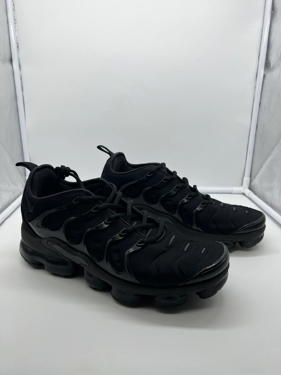 NIKE Air VaporMax Plus Triple Black Neoprene Sneakers 9 Men's - photo 2
