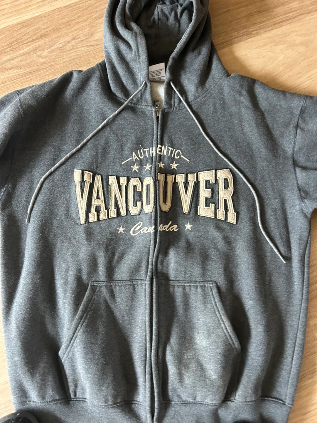 Grey Vancouver Canada Zip-Up Hoodie - XXL