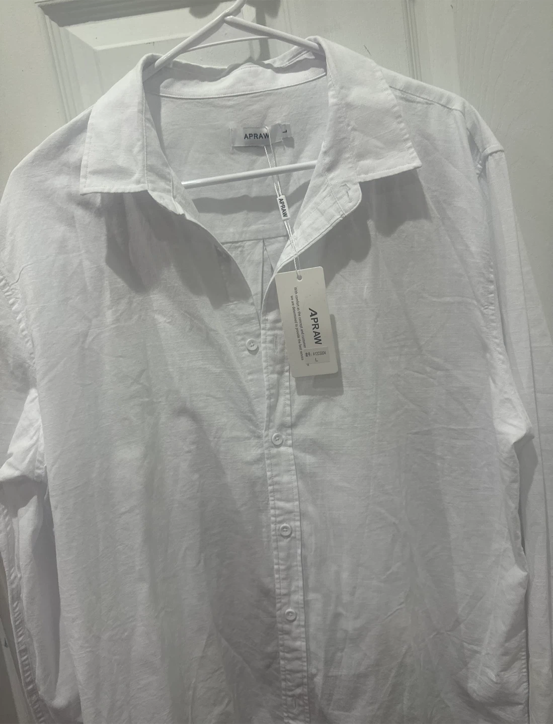 APRAW White Button-Up Shirt - Size L
