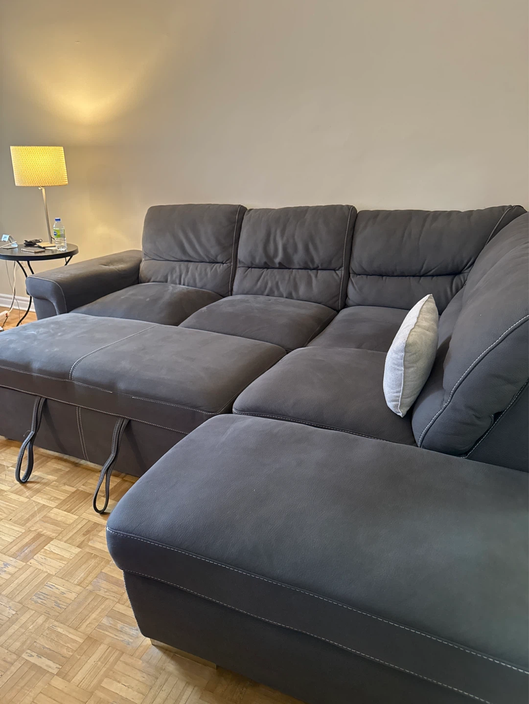 Grey Sectional Sofa with Storage - photo 2