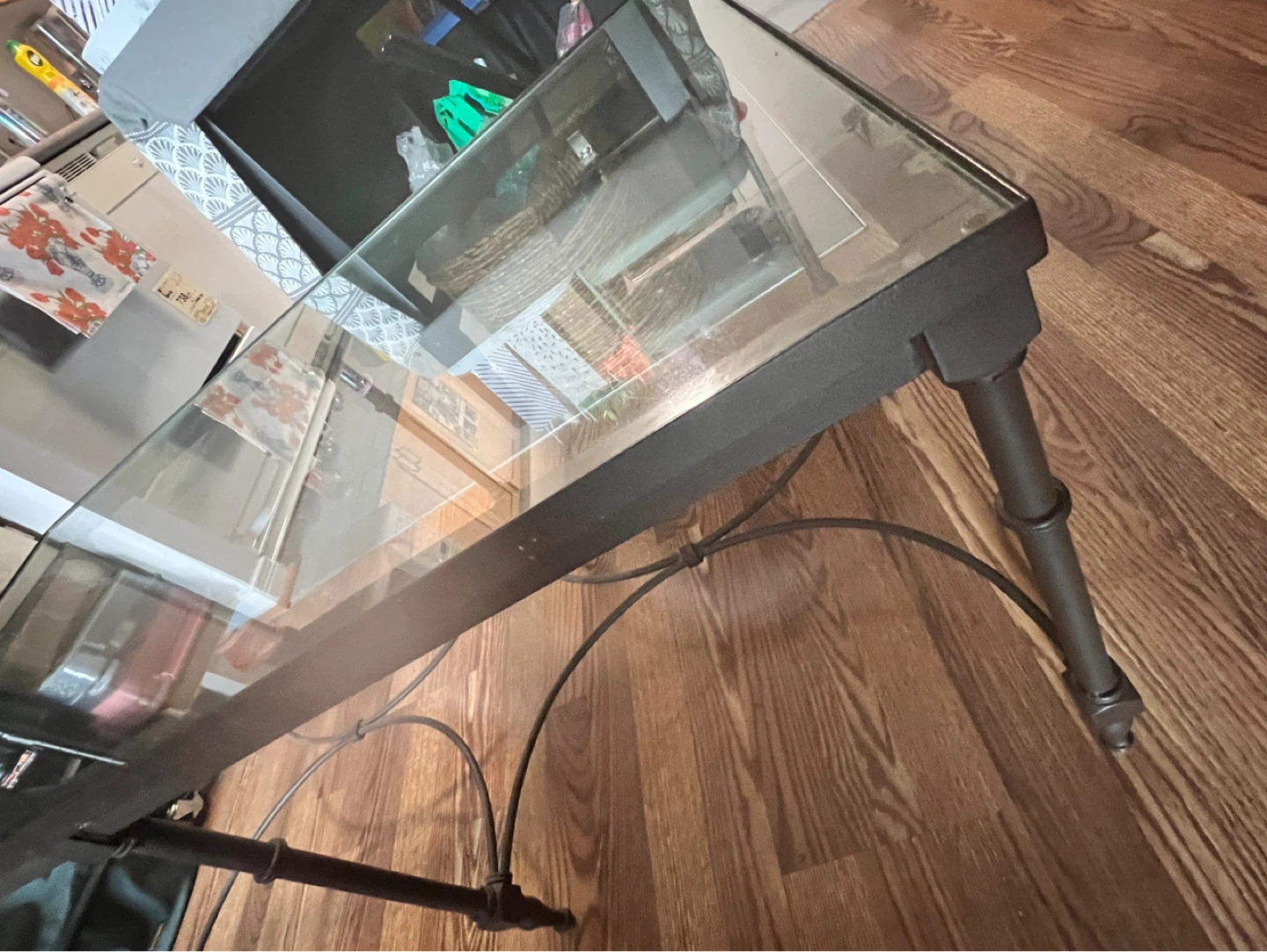 Glass and Metal Coffee Table - photo 2