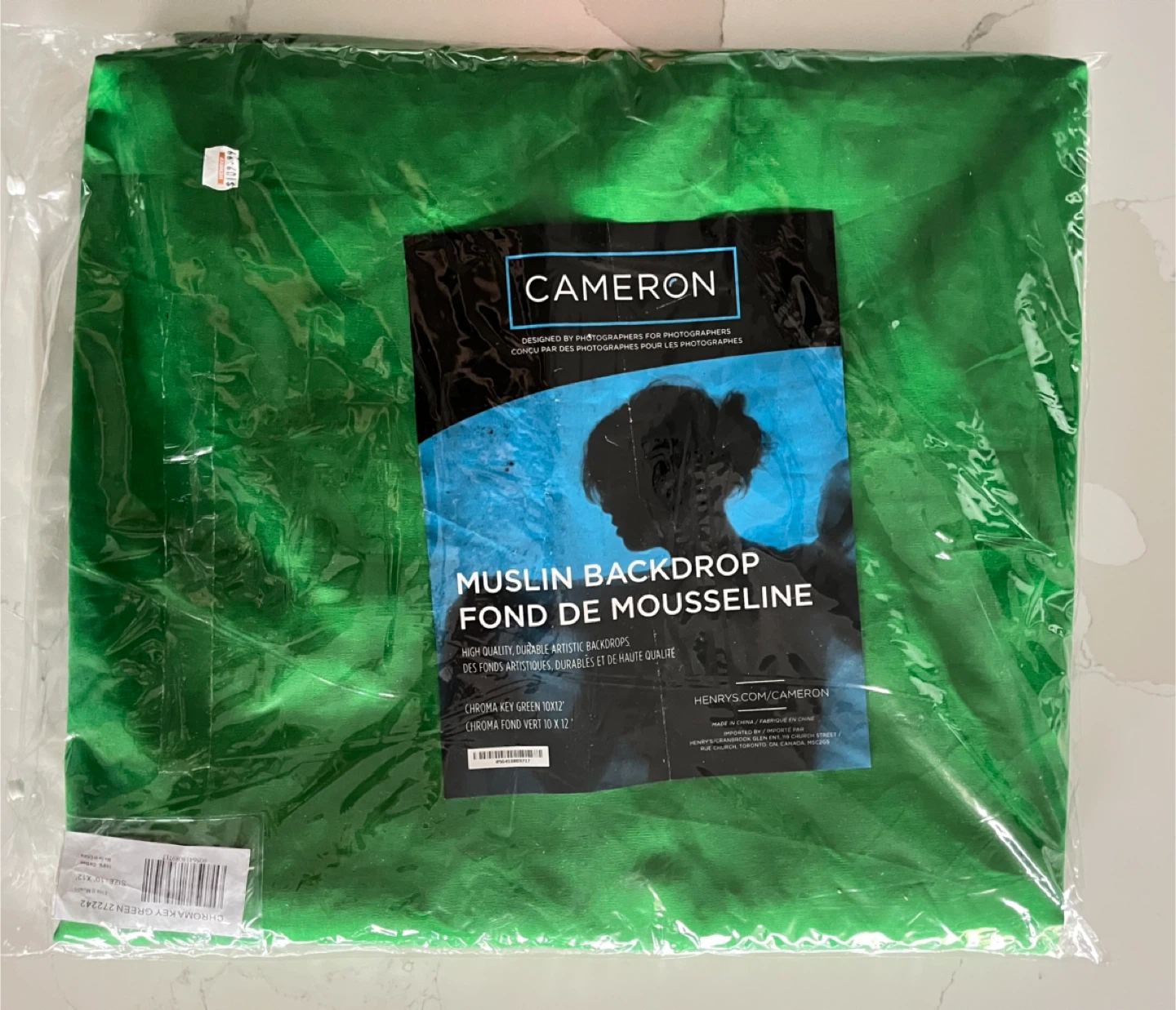 Cameron Muslin Backdrop - Chroma Key Green 10'x12' - photo 3