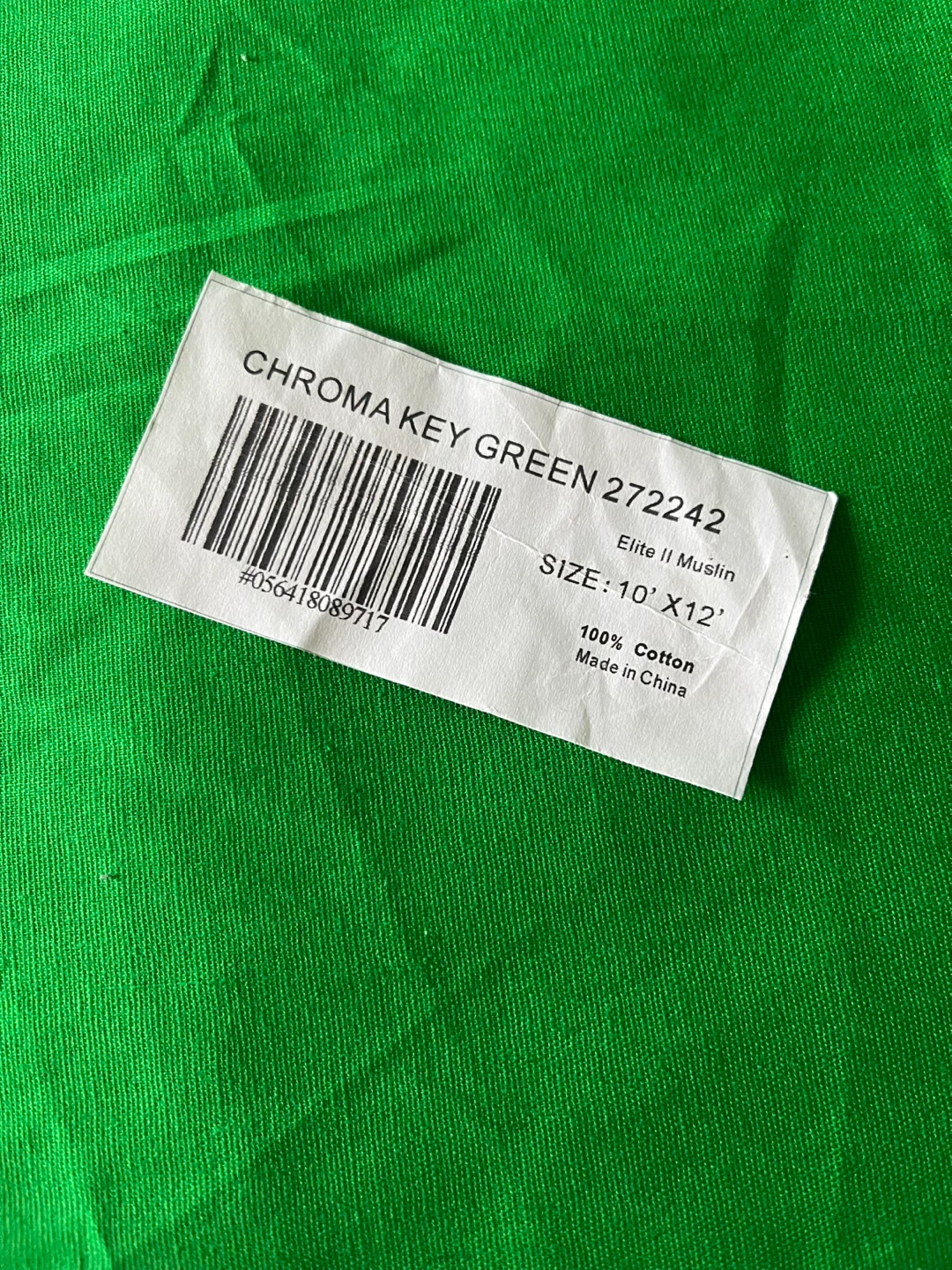 Cameron Muslin Backdrop - Chroma Key Green 10'x12' - photo 2