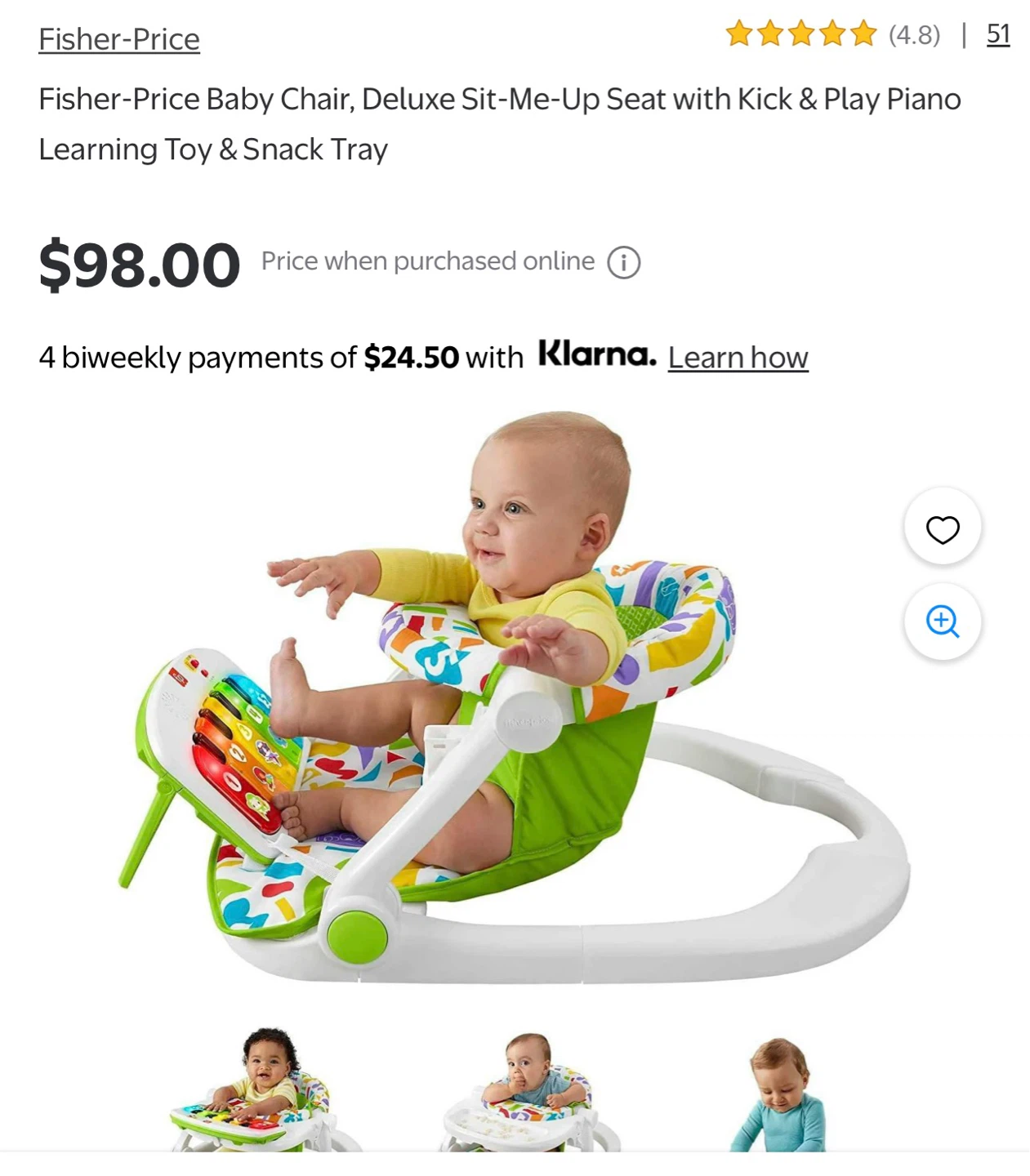 Fisher-Price Baby Chair, Seat with Kick & Play Piano - photo 2