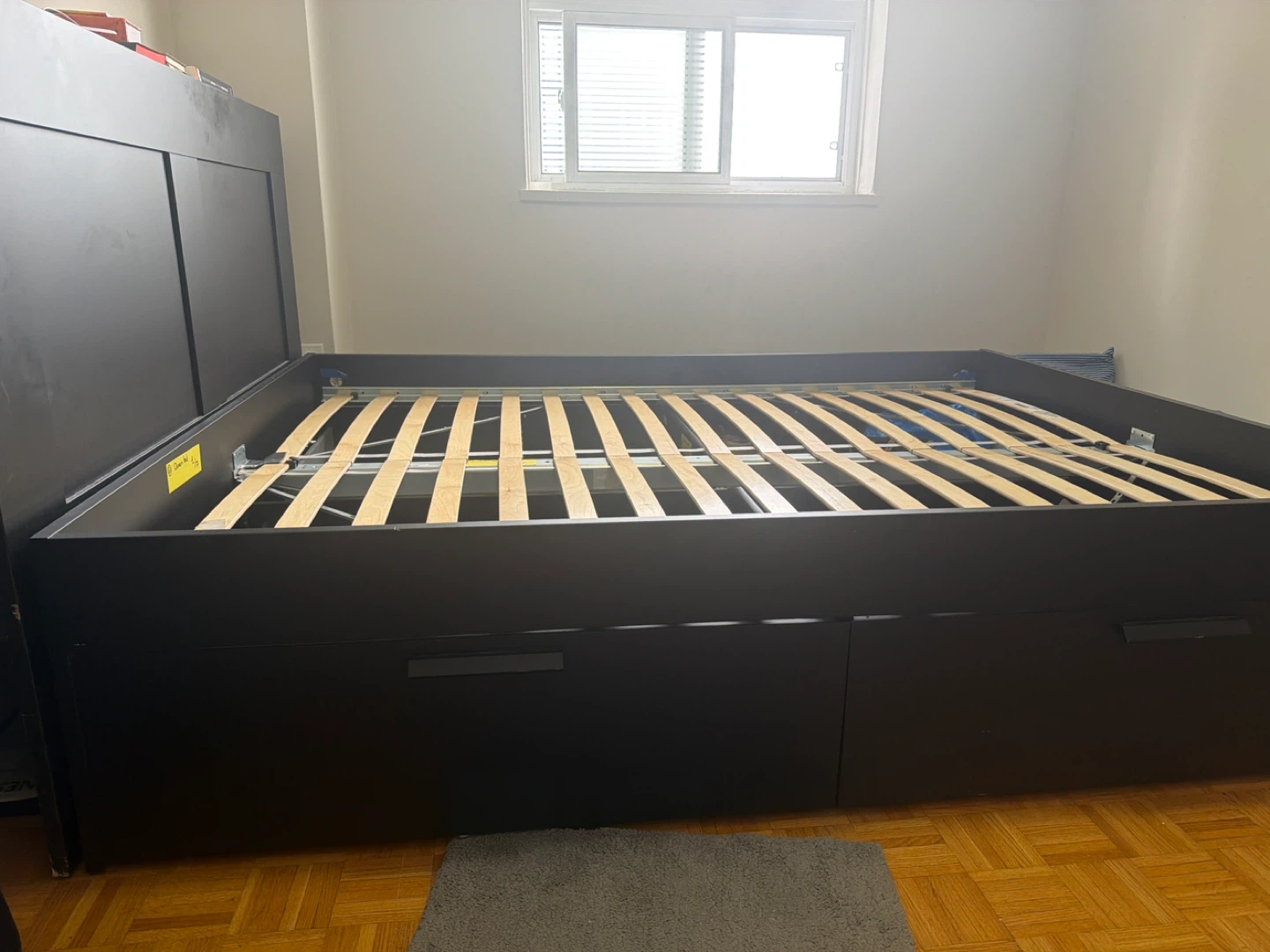 IKEA MALM Queen Bed Frame with Storage Drawers - Black