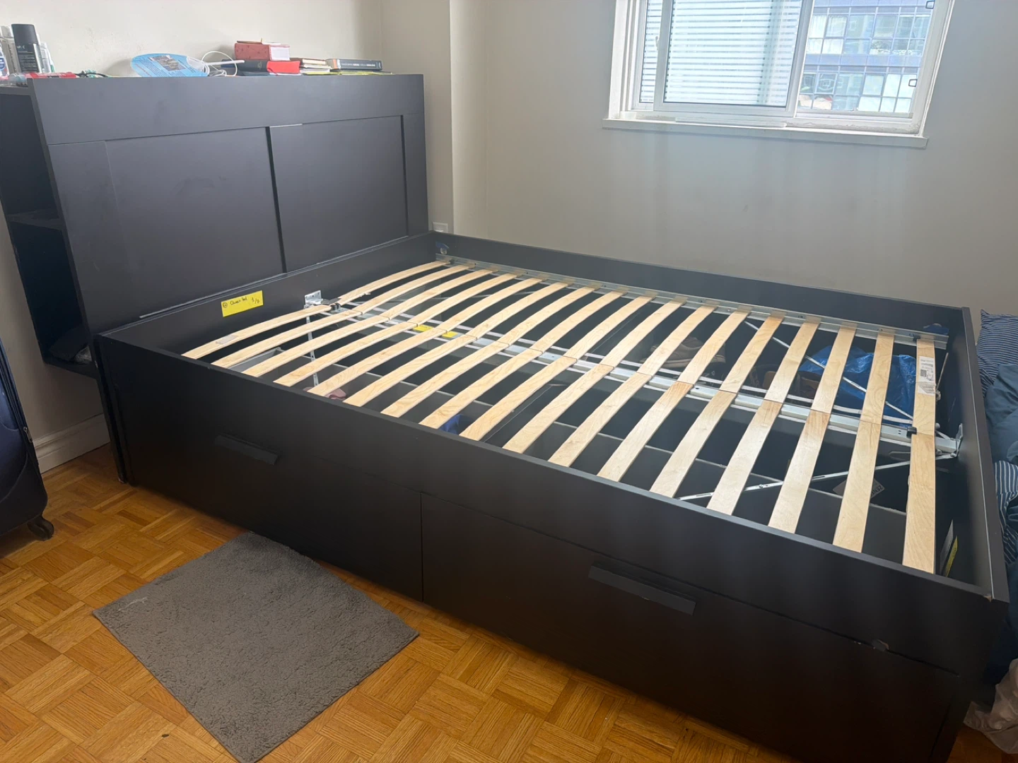 IKEA MALM Queen Bed Frame with Storage Drawers - Black - photo 2