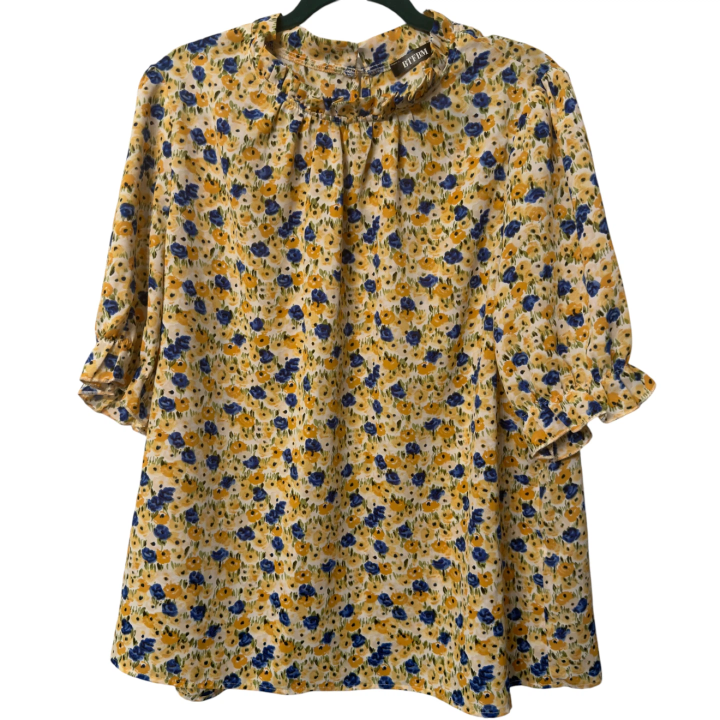 BTFBM Women's Floral Print Blouse - XL