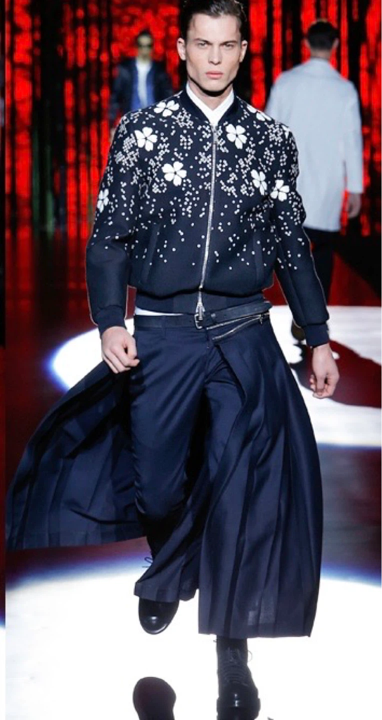 DSQUARED2 Navy Trousers with Zipper Detail