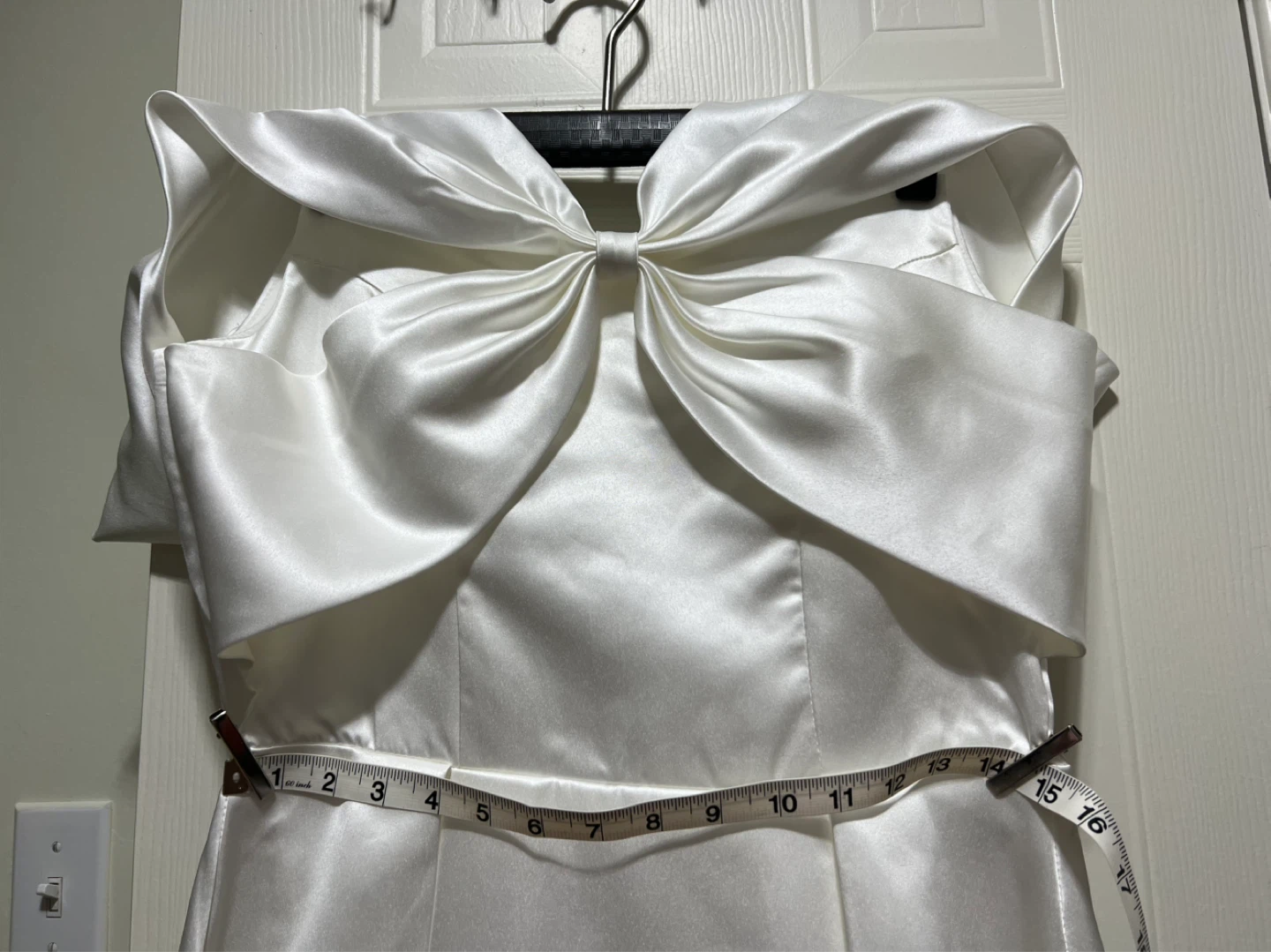 White Satin Bow Dress - photo 4