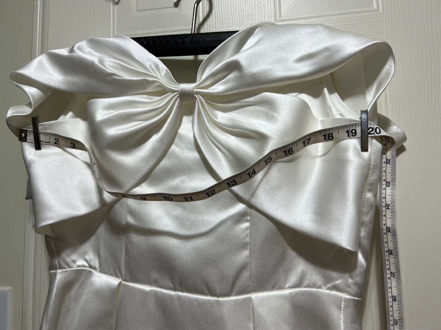White Satin Bow Dress - photo 5
