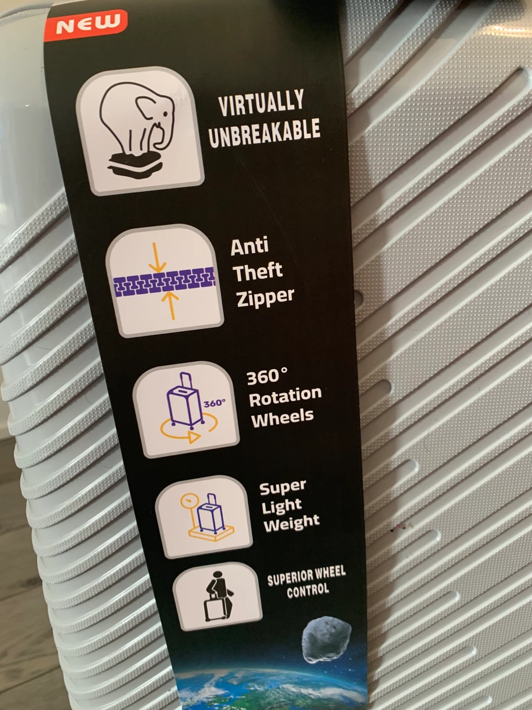 Coolife Luggage Set - Purple/White - photo 4