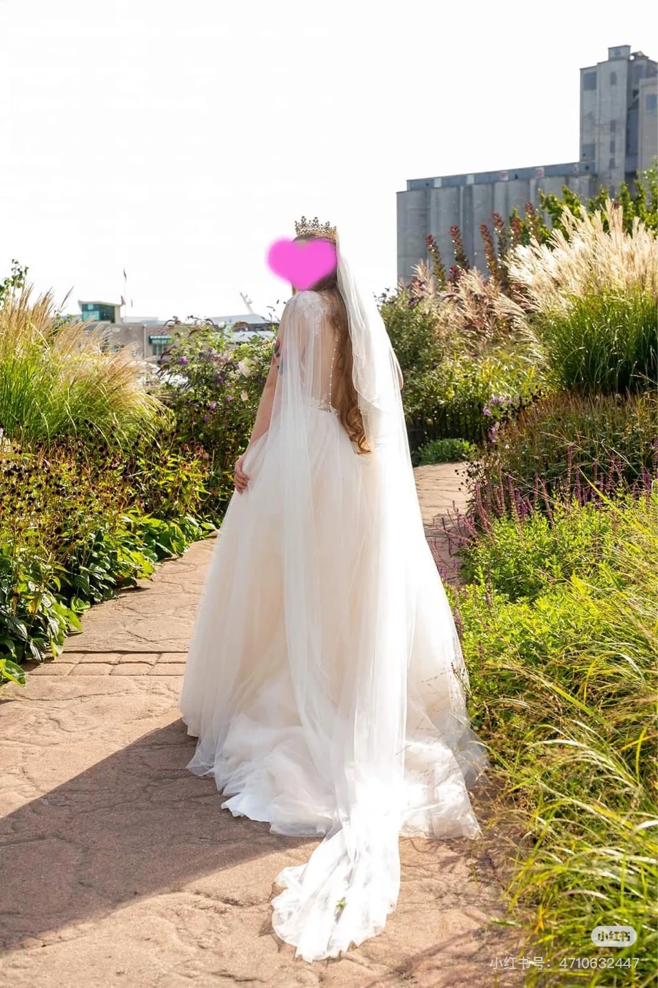 White Wedding Dress - Size 12 - photo 3