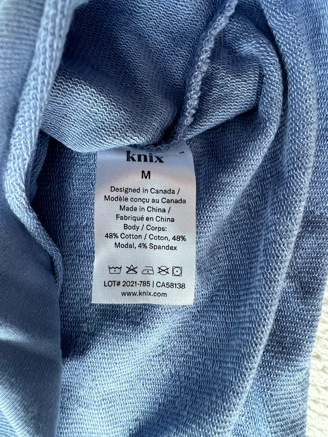 Knix Blue Cotton Cropped Shirt - Size M - photo 3