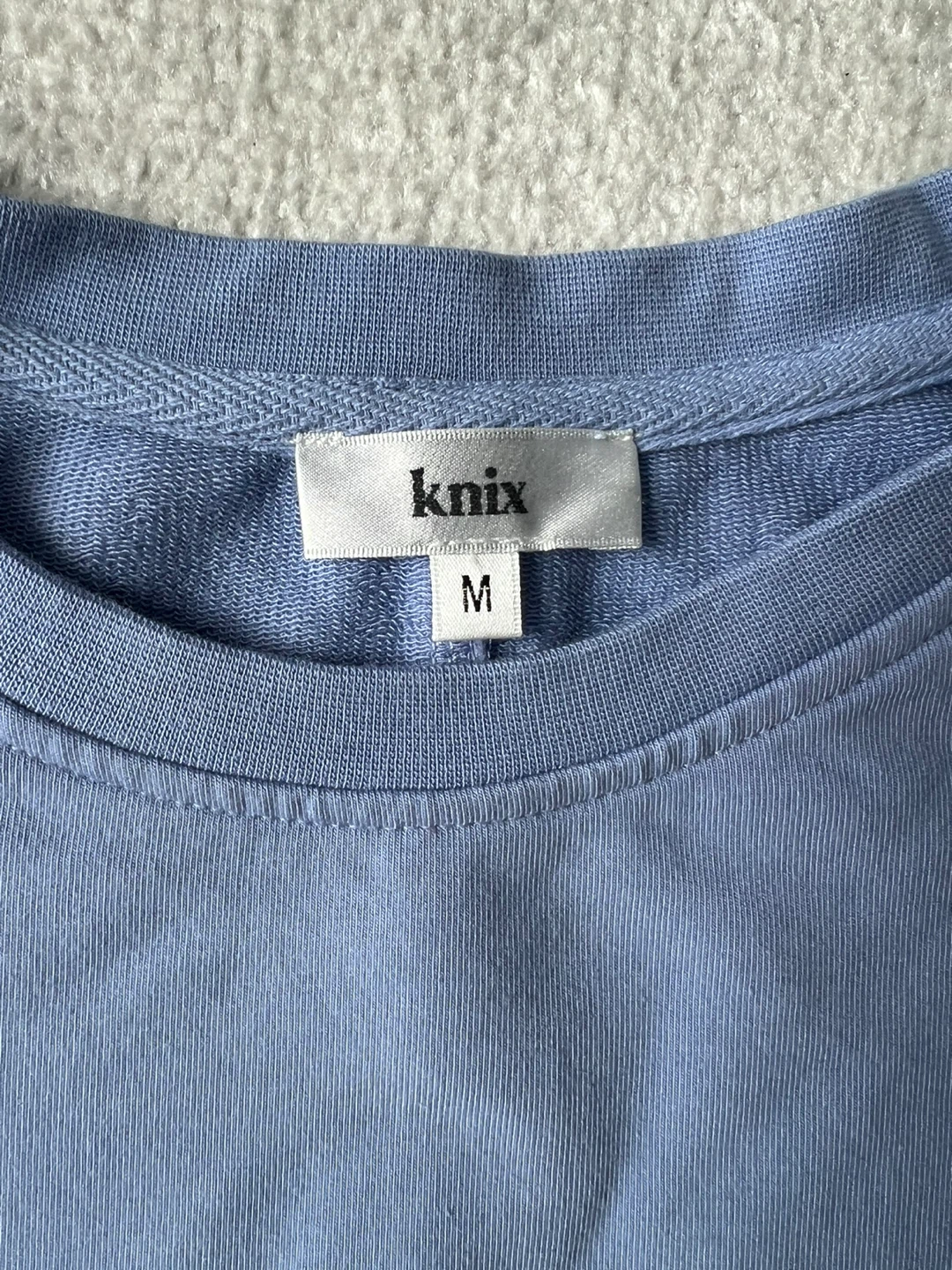 Knix Blue Cotton Cropped Shirt - Size M - photo 2