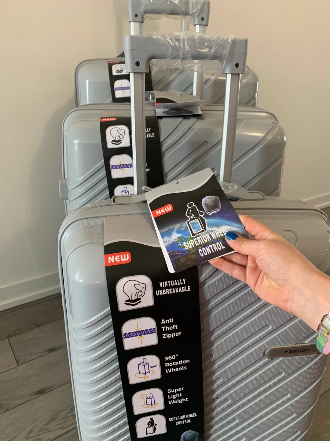 Grey Hardside Suitcase