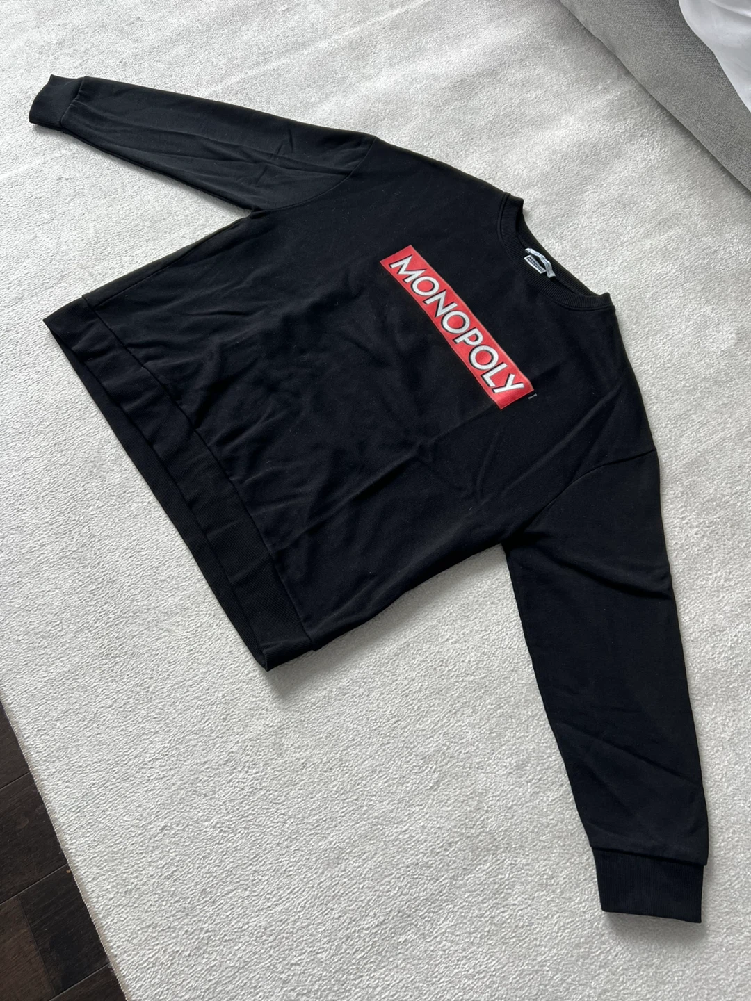 Zara Monopoly Black Crewneck Sweatshirt - Size USA Medium