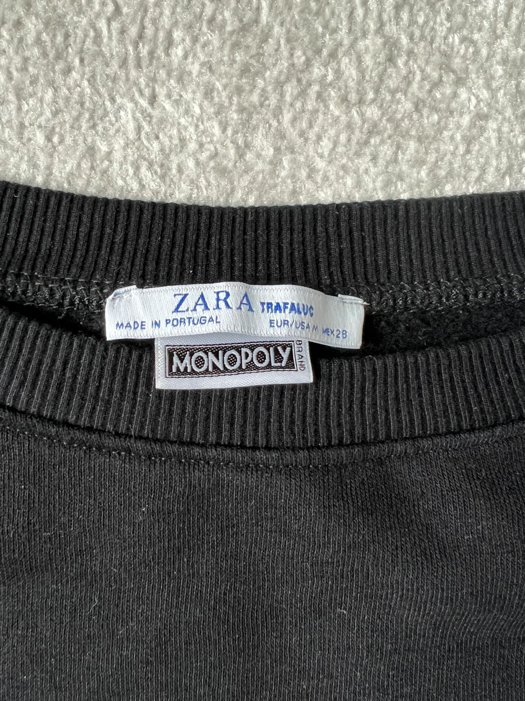 Zara Monopoly Black Crewneck Sweatshirt - Size USA Medium - photo 2