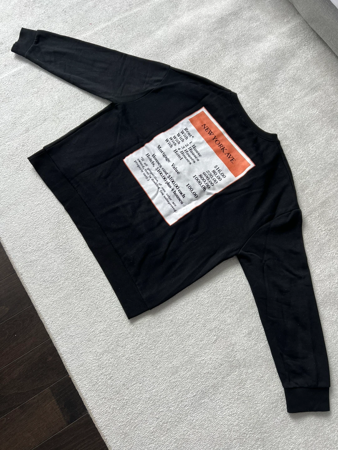 Zara Monopoly Black Crewneck Sweatshirt - Size USA Medium - photo 4