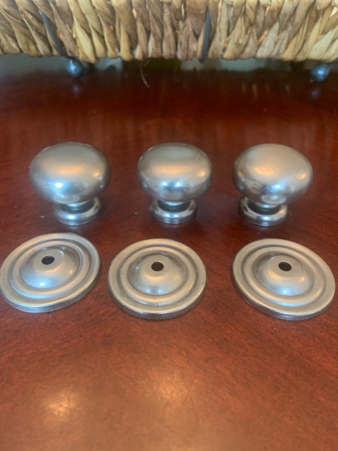 Set of 3 SATIN CHROME Cabinet Knobs - photo 5