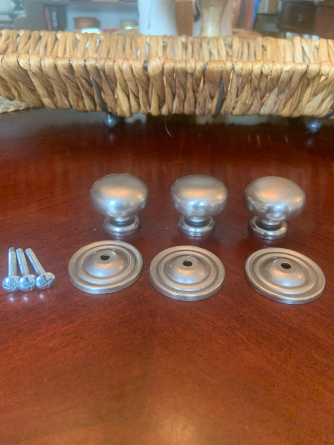 Set of 3 SATIN CHROME Cabinet Knobs - photo 4