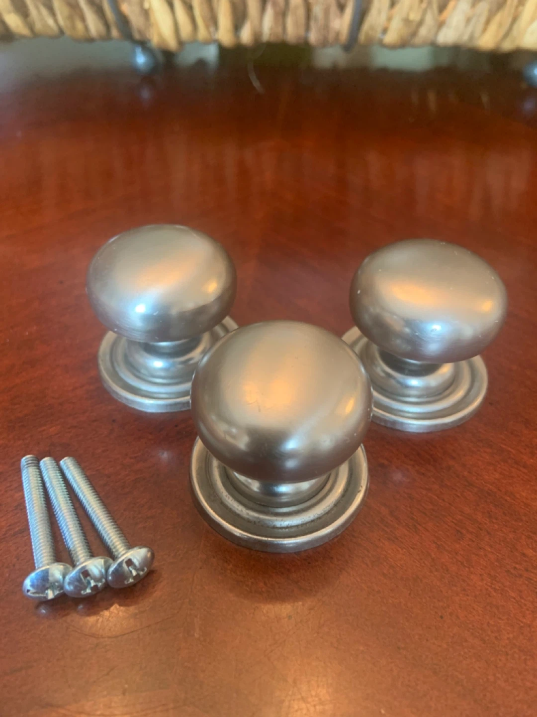 Set of 3 SATIN CHROME Cabinet Knobs - photo 3