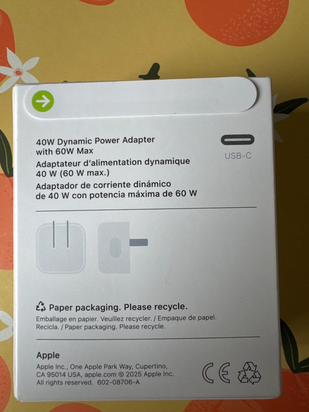 Apple 40W Dynamic Power Adapter with 60W Max - photo 2
