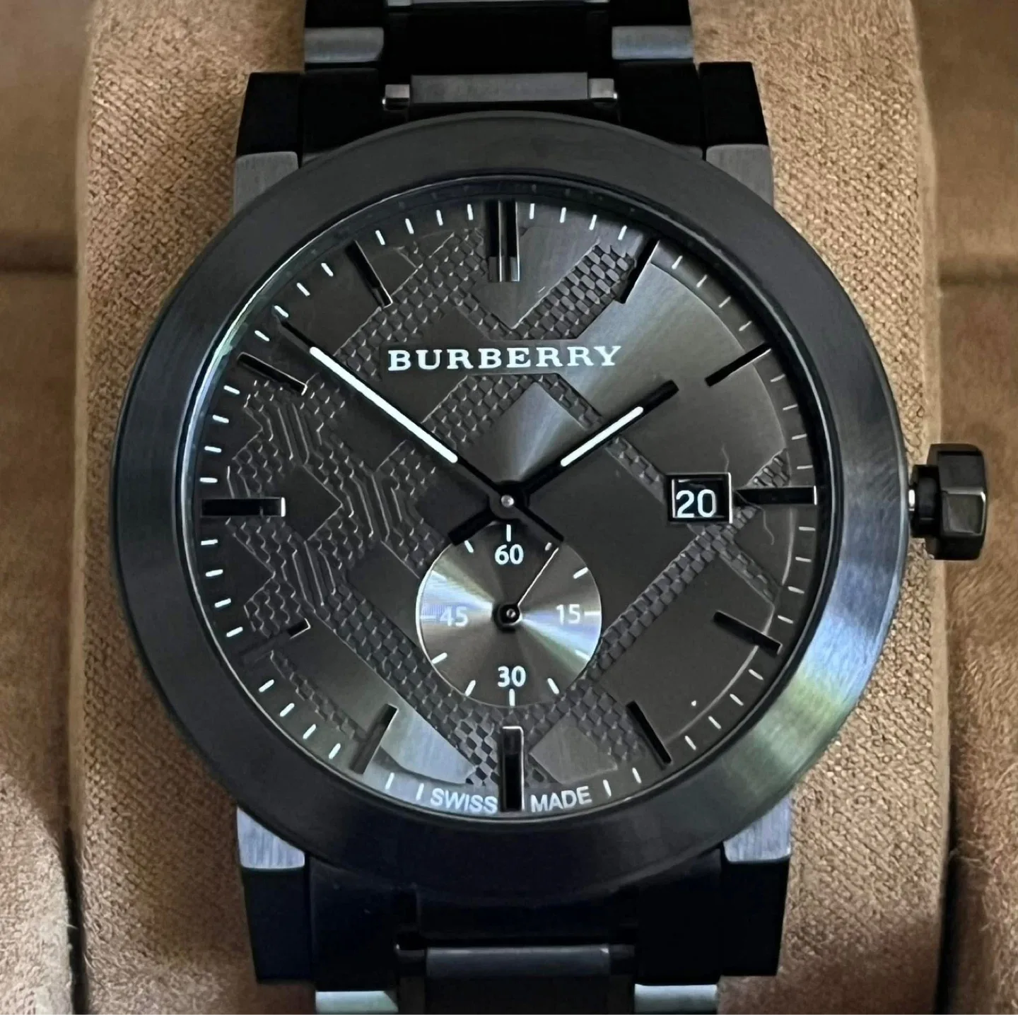 FOR SALE ✨ Burberry Men’s The City Gunmetal Dial Steel Watch - photo 2