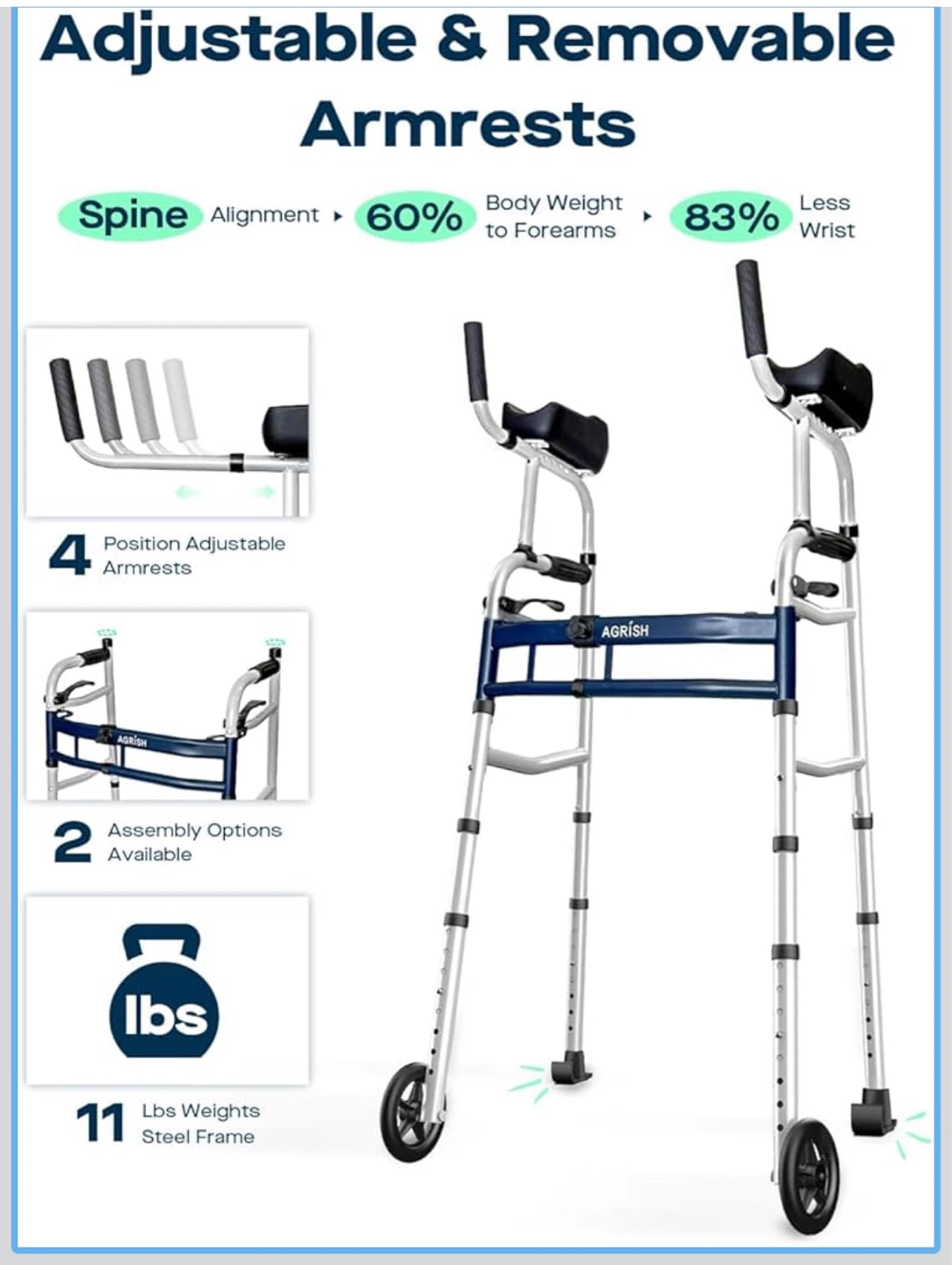 Upright Walker with 5 Width Adjustments - photo 3