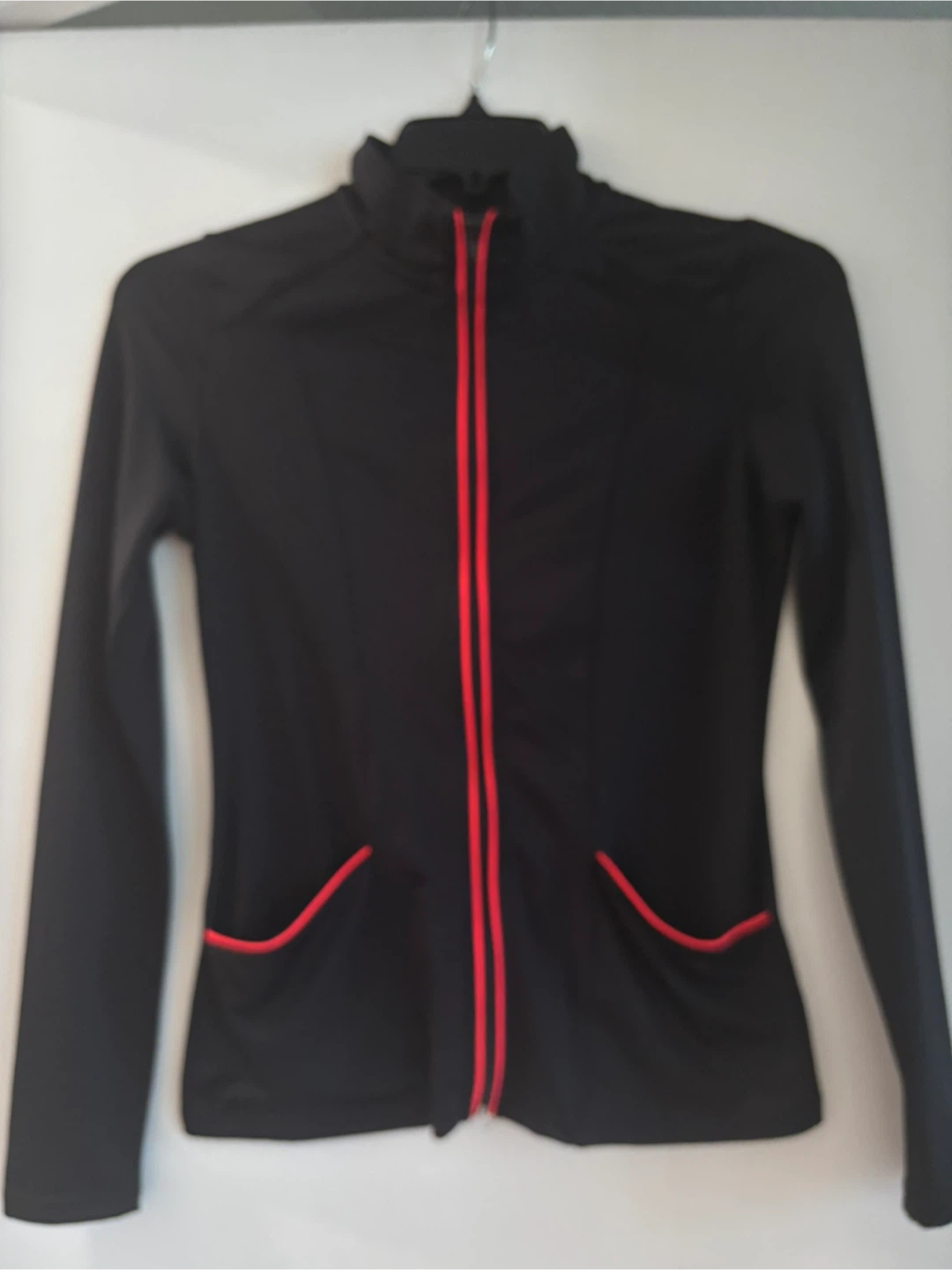 Black Athletic Jacket with Red Accents - photo 2