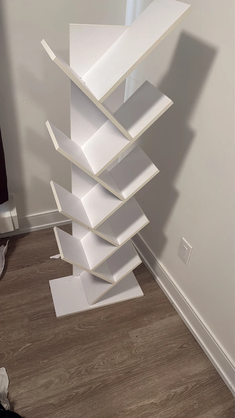 White Modern Tree Bookshelf - photo 2