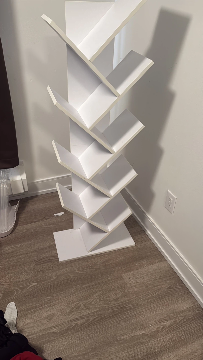 White Modern Tree Bookshelf - photo 3
