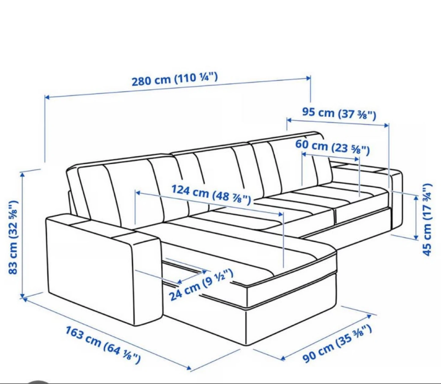 ✨Custom Kivik Couch / Sectional Sofa with Chaise - photo 3
