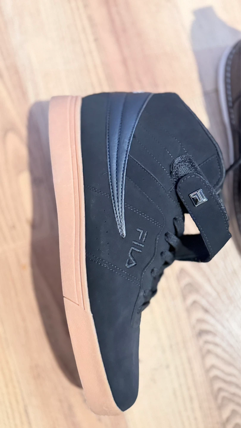 Black Fila High-Top Sneakers with Tan Soles - photo 4