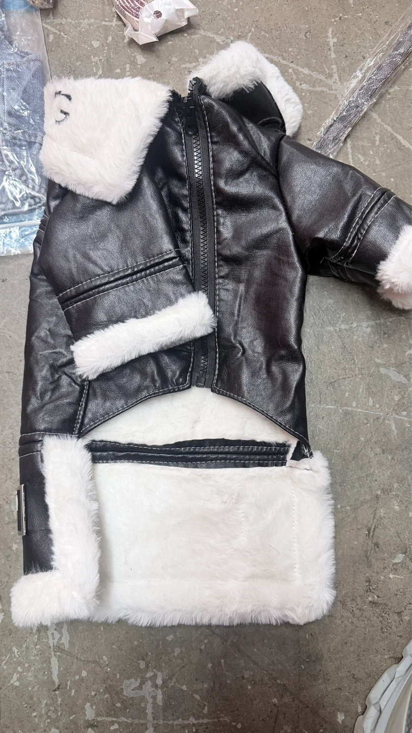 Dog Winter Jacket and Striped Shirt - photo 3