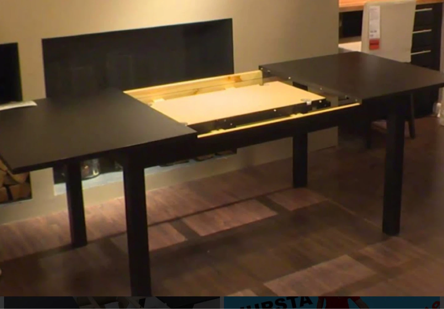 Dark brown Extendable Dining Table - photo 2