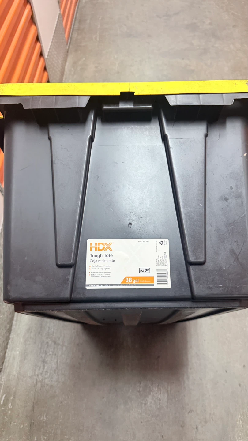 HDX Tough Tote Storage Container with Wheels - 70 Gal - photo 3