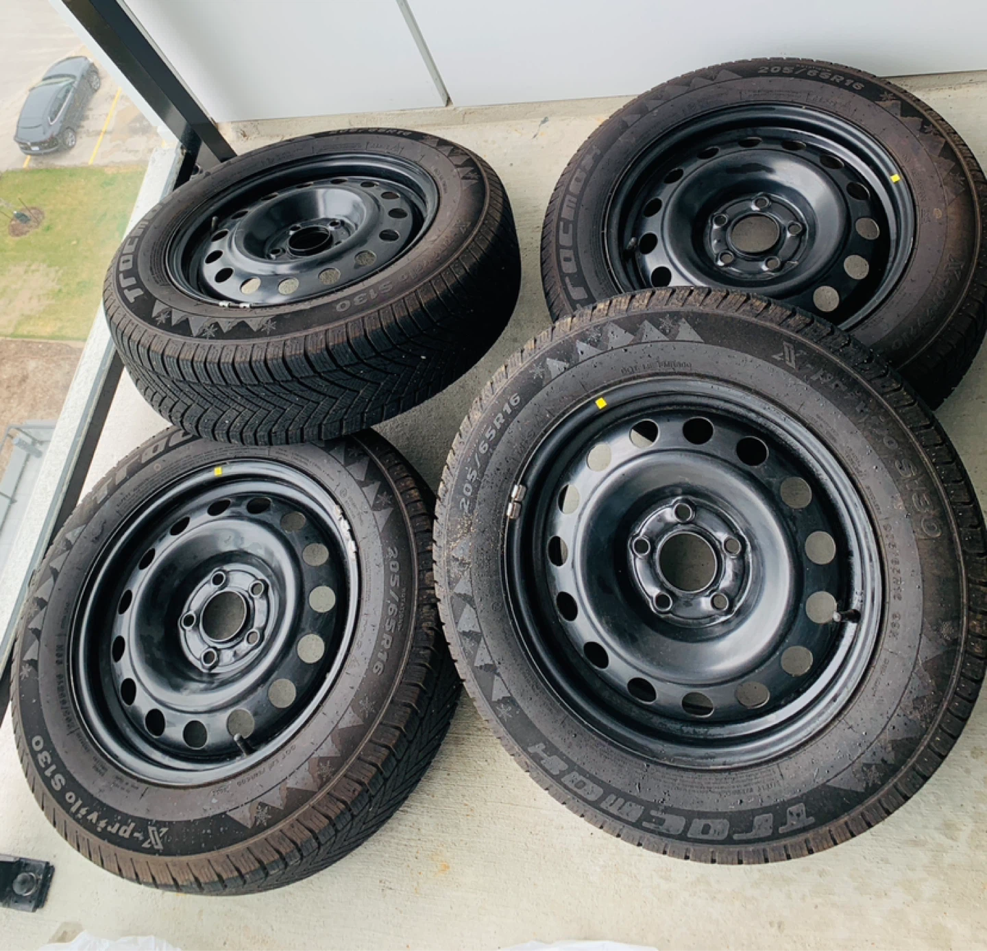 Set of four winter tires
