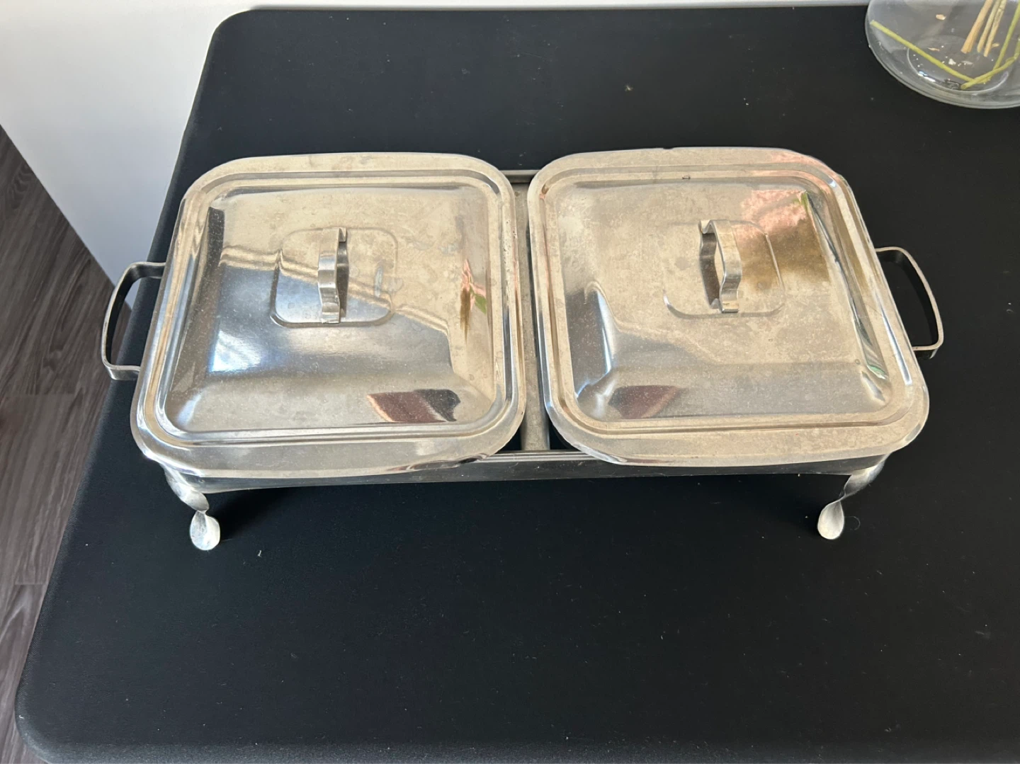 Double Chafing Dish Server with Lids