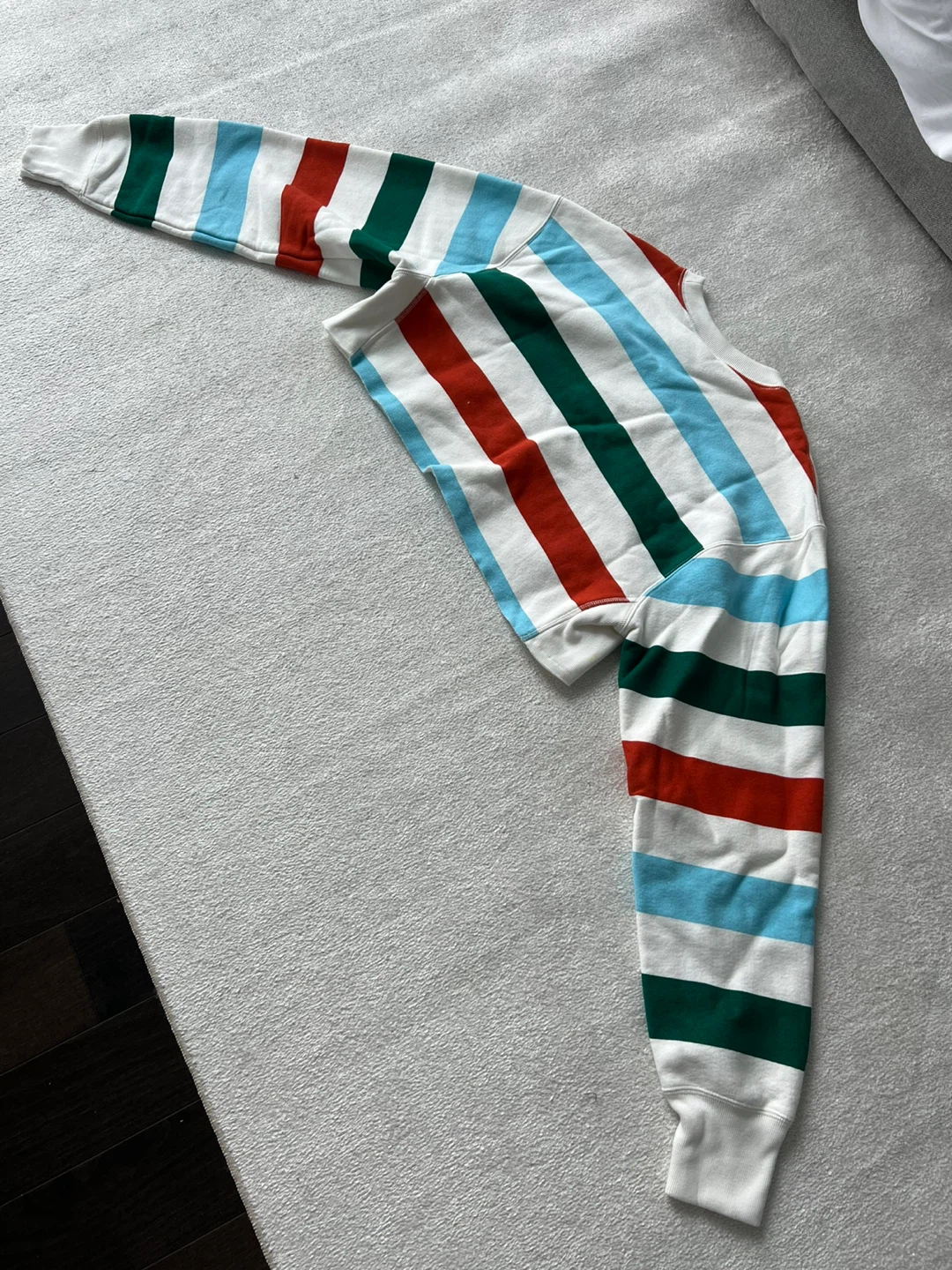 Champion Reverse Weave Striped Crewneck Sweatshirt XS - photo 3
