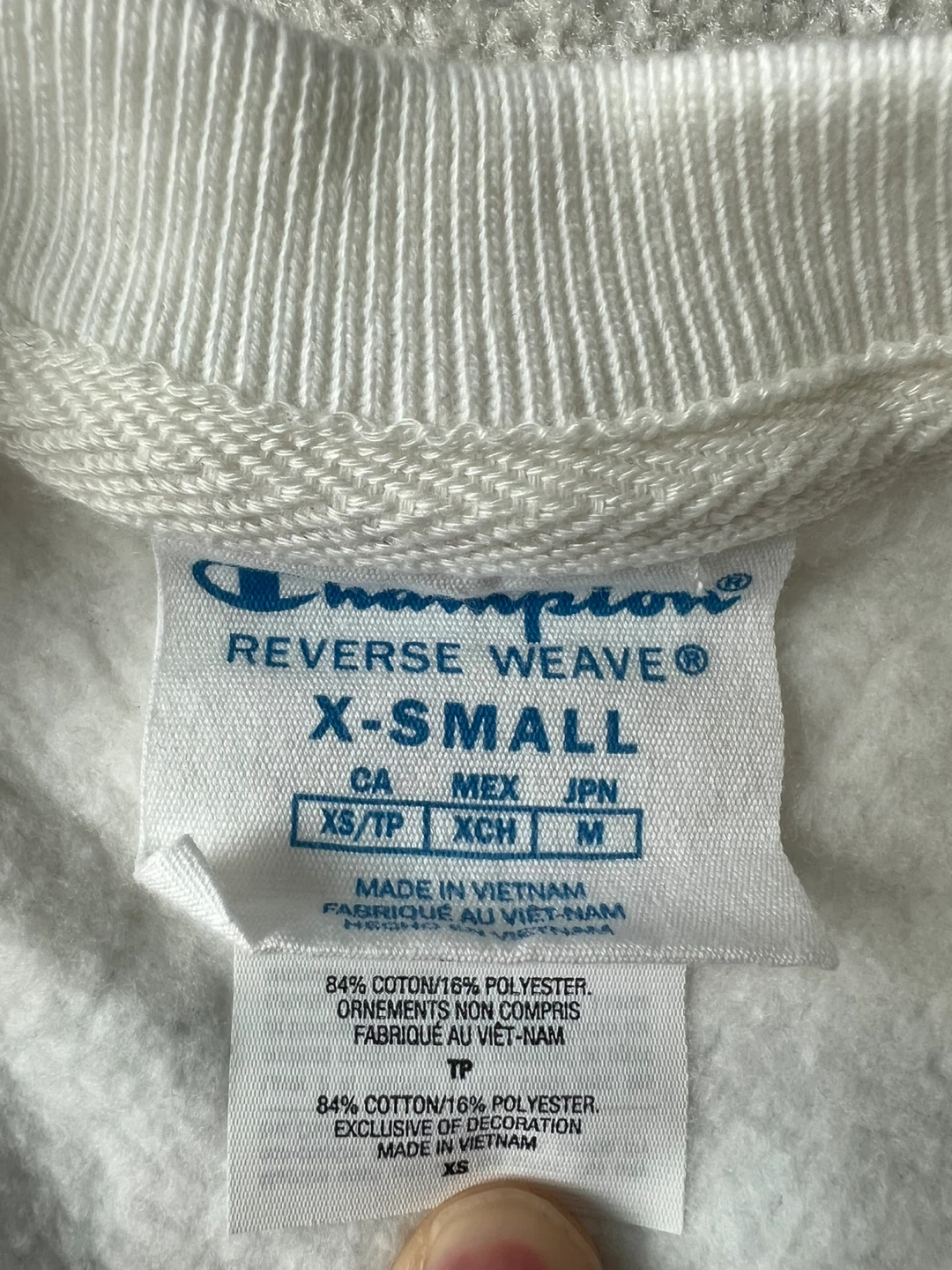 Champion Reverse Weave Striped Crewneck Sweatshirt XS - photo 2