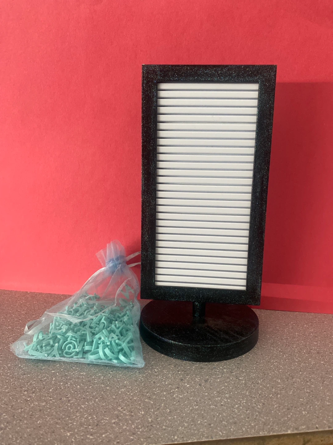Tabletop Letter Board with Stand and Letters