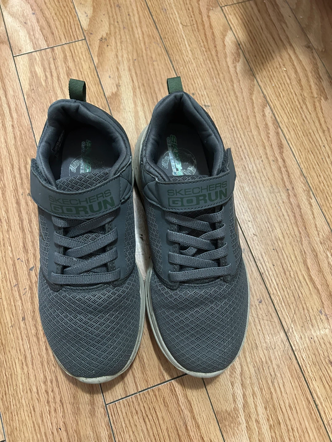 Size 4.5 Kids Skechers Go Run Running Shoes - Grey - photo 2