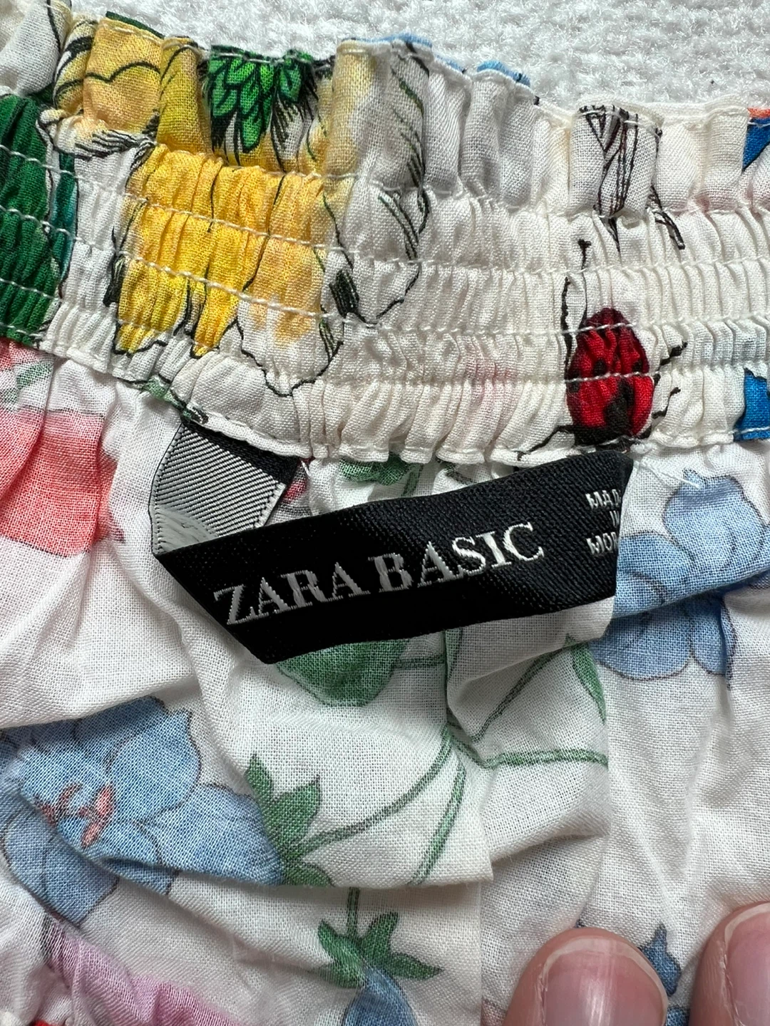 Zara Basic Floral Print Off-the-Shoulder Dress - Size M - photo 2