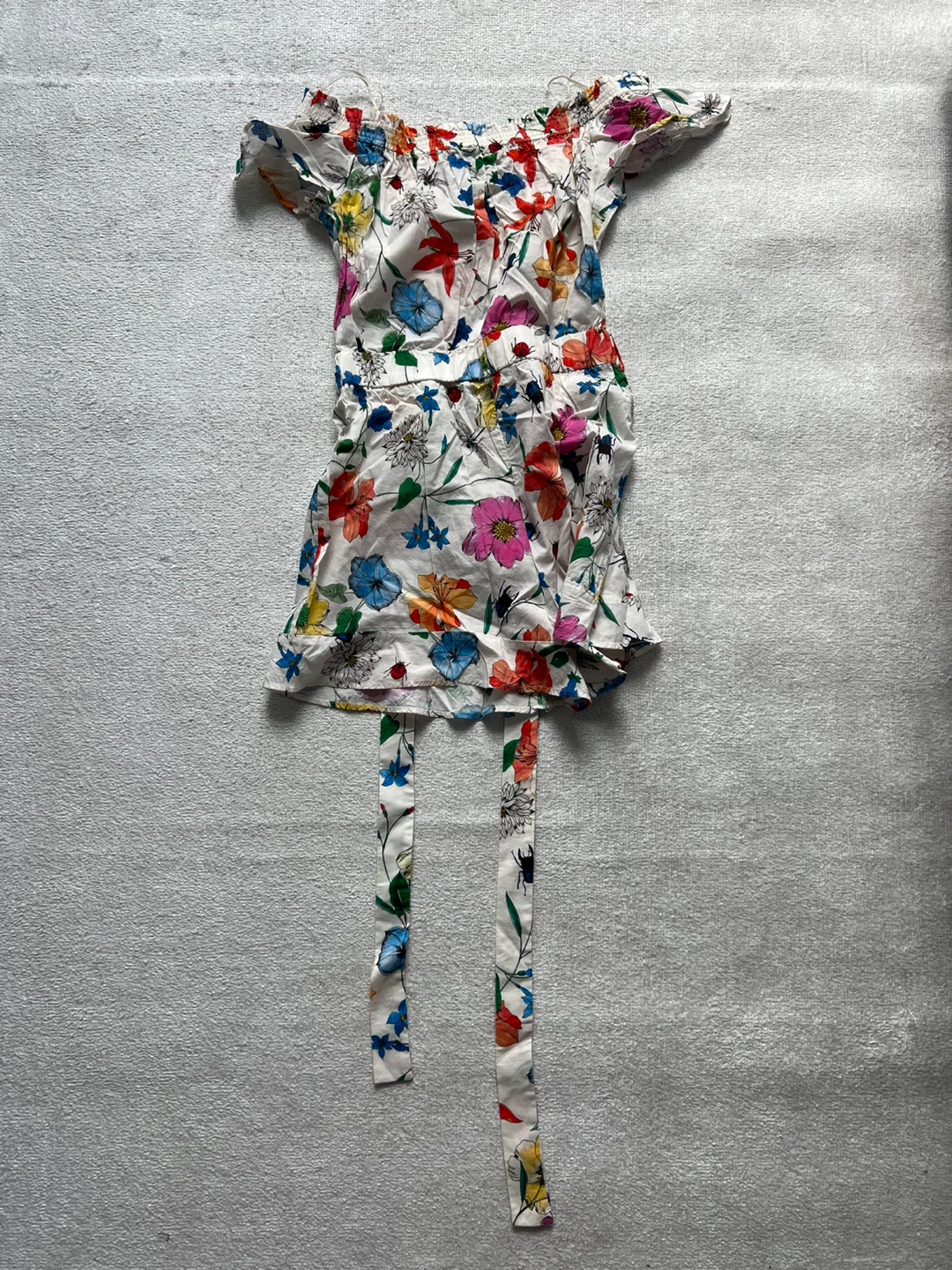 Zara Basic Floral Print Off-the-Shoulder Dress - Size M - photo 4