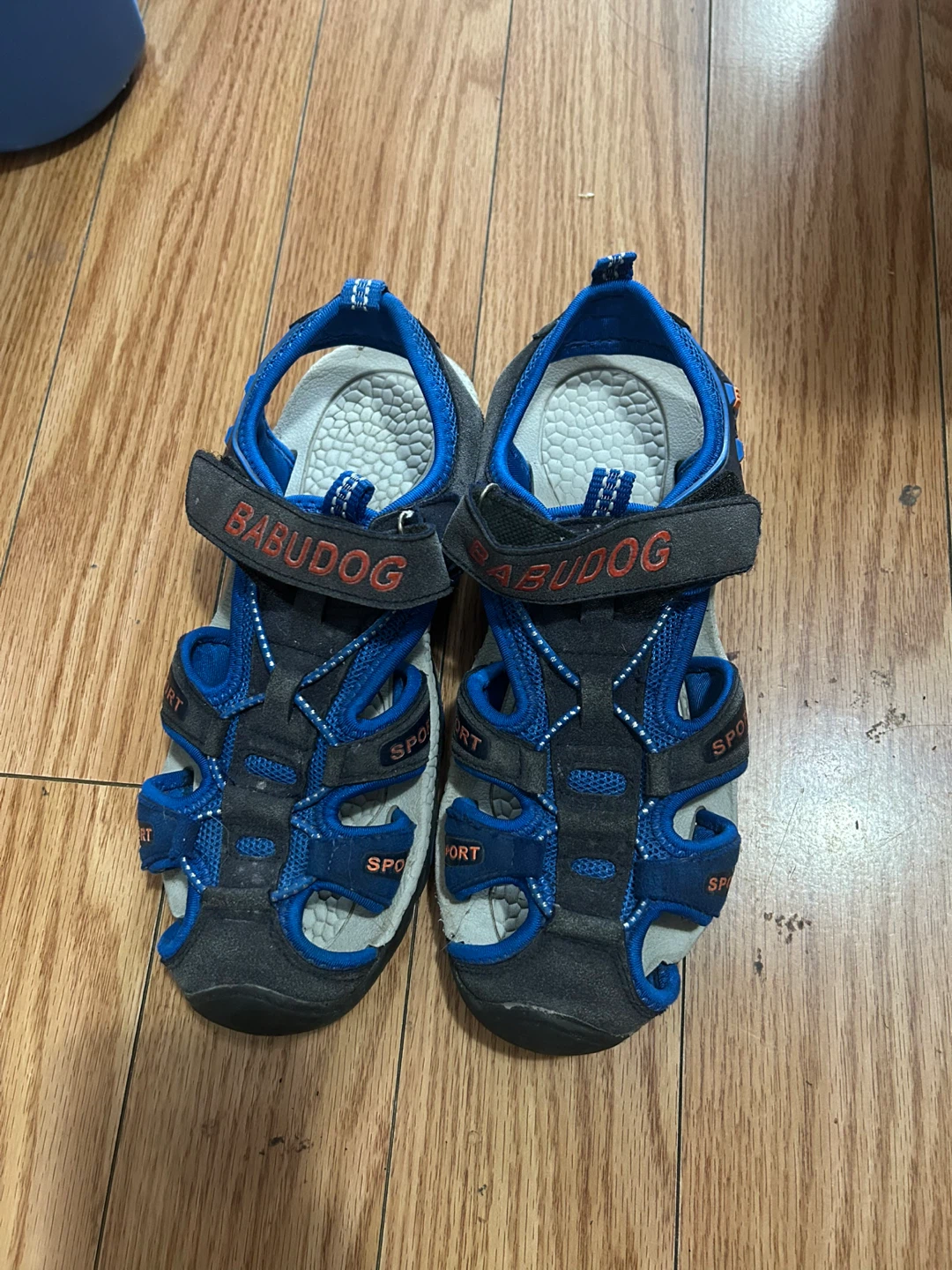 Size 5 Kids Babudog Sport Sandals - Blue/Orange - photo 3