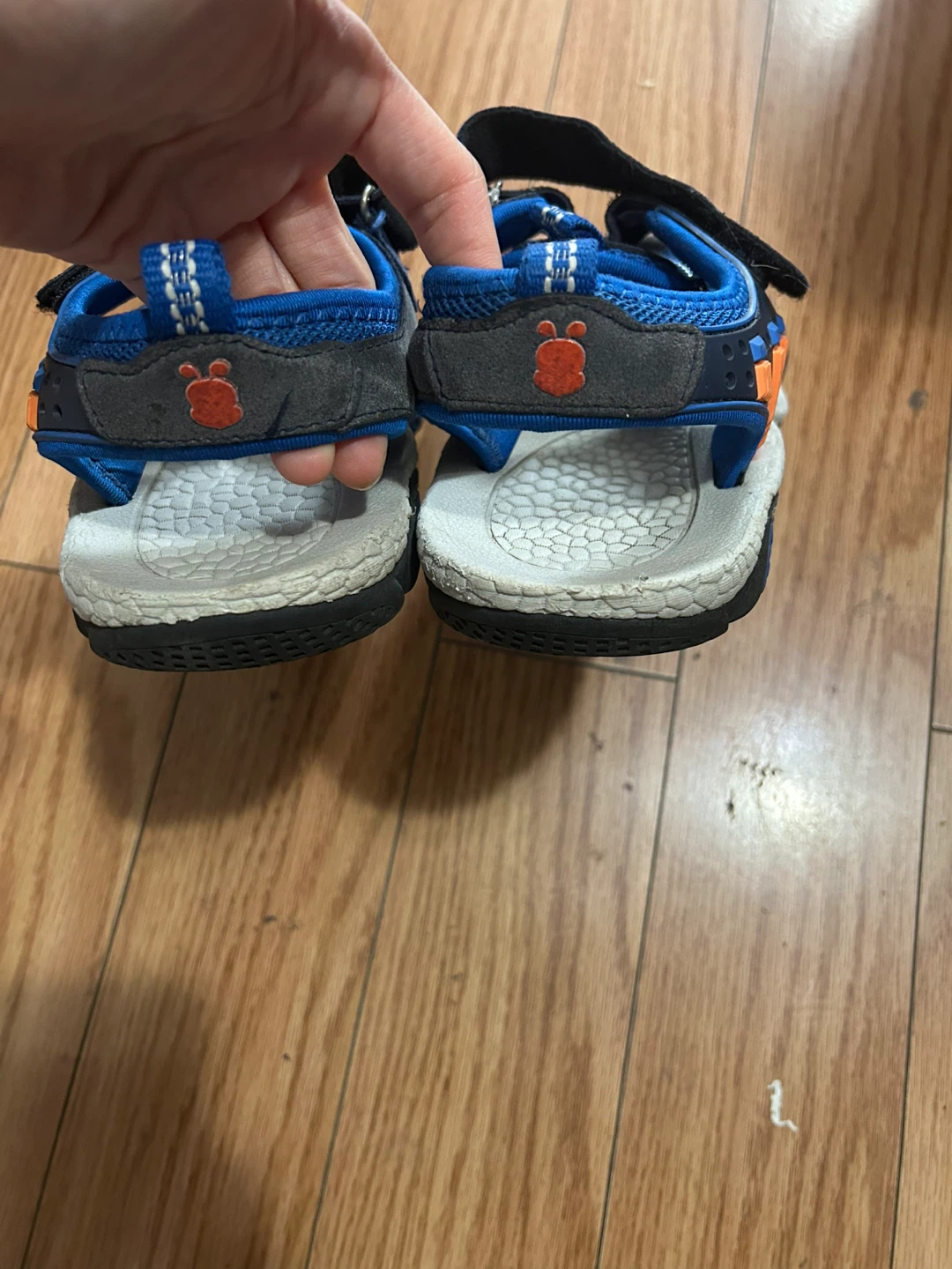 Size 5 Kids Babudog Sport Sandals - Blue/Orange - photo 4