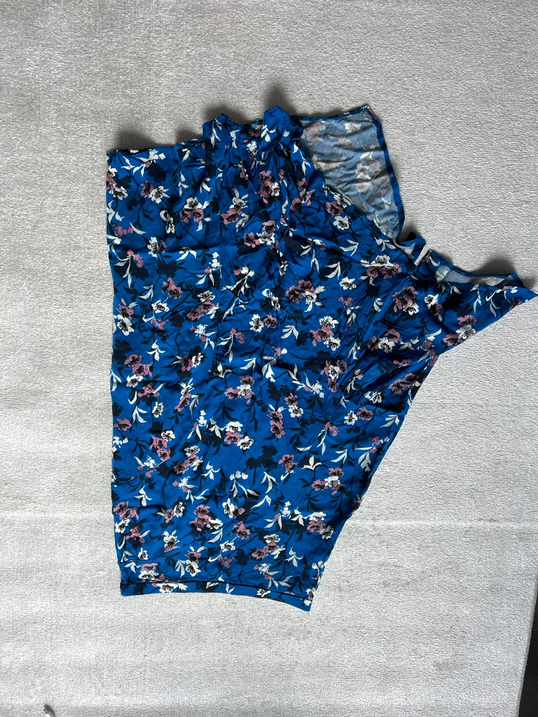 Zara Blue Floral Print Midi Skirt - Size M - photo 4