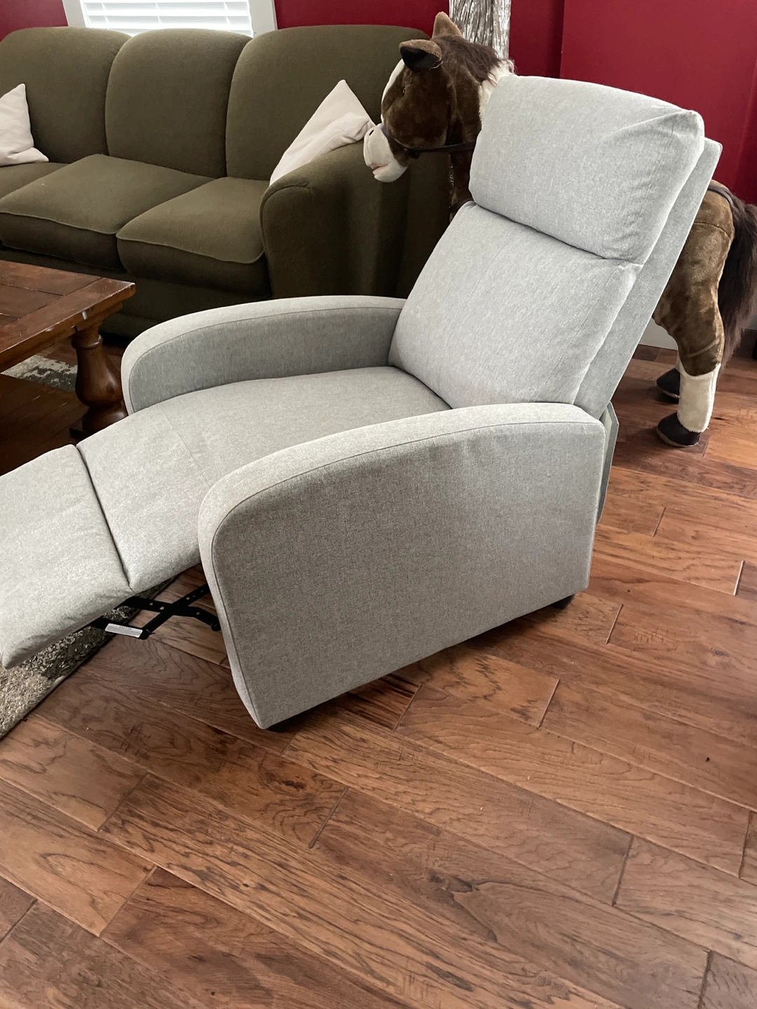 Grey Fabric Recliner Chair - photo 3