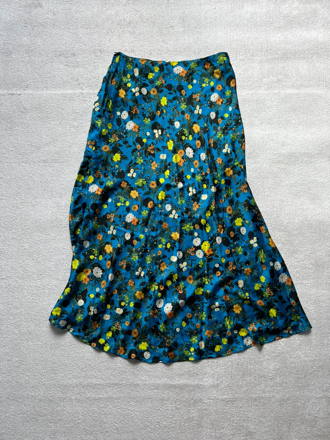 Zara Floral Print Midi Skirt - Blue - photo 4
