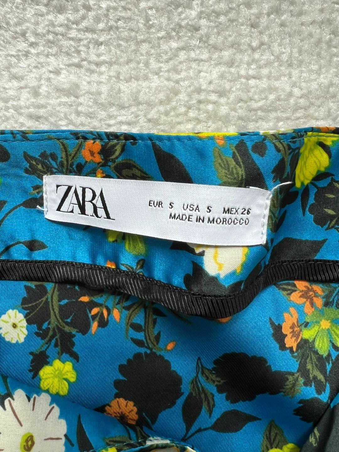 Zara Floral Print Midi Skirt - Blue - photo 2
